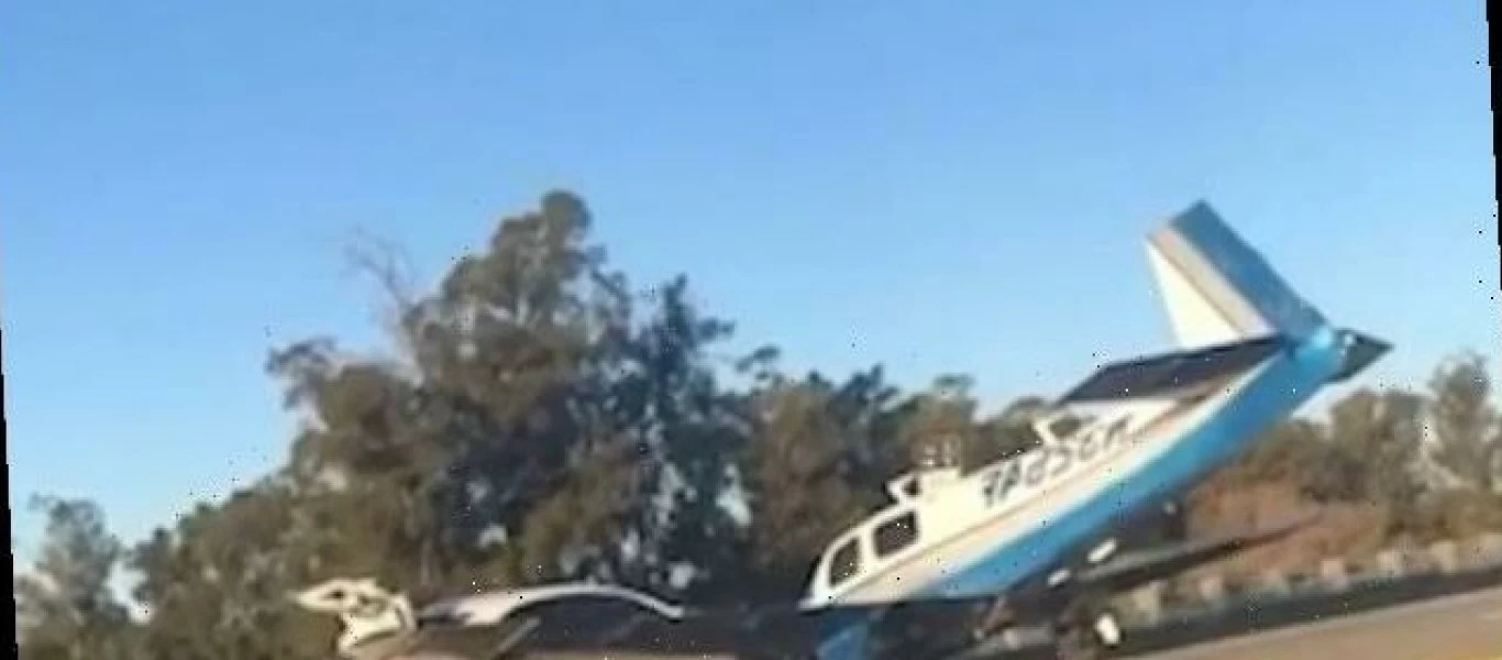 Καλιφόρνια: Αεροπλάνο καρφώθηκε σε αμάξι σε λεωφόρο (βίντεο)